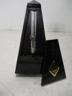 K179  Vintage Wittner Metronome Wind Up Wood Black Made In Germany Working