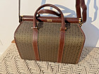 Hartmann Diamond Jacquard Vintage Train Case  Overnight Bag