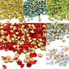 1440pcs Ss6-ss28 Mixed Size Round Pointed Back Crystal Glass Rhinestone Diy