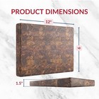 Butcher Block End Grain - Made In Usa - Walnut Hardwood - Solid Wood Cutting    