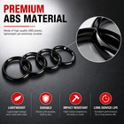 Gloss Black Front   Rear For Audiring Badge Emblem A3 A4 A5 S3 273mm 192mm