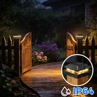 10 Pack 4x4 Solar Post Cap Lights 16 Led 2 Modes Black