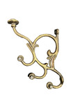 7  Brass Coat Hooks 1980 s 9 Inch X 6 Inch Man Cave bar Coat Hooks Sturdy