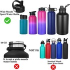 Straw Lid For Hydro Flask Wide Mouth 32 40 Oz  Straw Lids W Flexible Handle   St