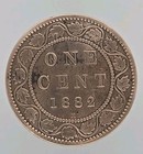 1882 H Canadian Canada One 1 Cent Penny Large Cent Coin Key Date Birmingham Mint