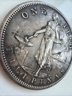 1907 s  Manila Bay Philippines 1 Peso Us Decimal Coinage Silver Coin