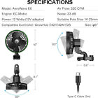 Vivosun Aerowave E6 grow Tent  Auto Oscillating 6 Inch Clip On Fan   Ec Motor