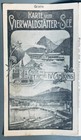 1907 Old Antique Map Vierwaldst  ttersee Switzerland Schweiz Karte Lago Lucerna