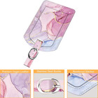 2 Pack Luggage Tags  Leather Name Id Labels With Privacy Cover For Travel Bag Su