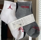 New  6 Pair  Air Jordan  men 6-8   Women 6-10  Cushioned Jumpman Ankle Socks Nwt