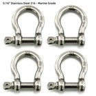 5 16 Clevis Pin D Ring Shackle Bow Anchor Stainless Steel 316 Heavy Duty Shackle
