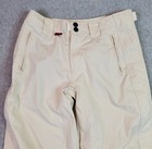 Oakley Snowboard Ski Pants Women s Size Small Ivory Full Side Zip Lined Rn 96548