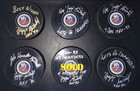      Ken Jiggs Mcdonald Signed Autographed New York Islanders Puck Schaefer Barzal