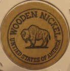 Vintage Peachtree Coin Shop Atlanta  Ga Wooden Nickel - Token Georgia