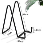 Dtooszn 6 Inch Plate Stands For Display  Black Metal Holder  3 