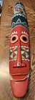 Single Face Tiki Mask Totem Wall Decor Carved Teak Warrior Tribal Sculpture 40   