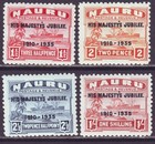 Nauru 1935 Sc 31-34 Mh Set Silver Jubilee