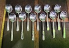     set Of 12 Vintage 1940 Youth       Pattern Silverplated Gumbo Soup Spoons
