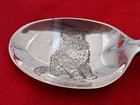 Antique Reed   Barton Sterling Silver Baby Thumb Spoon With A Kitten Kc-18