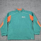 Miami Dolphins Jacket Mens Large Nfl Football Pullover Quarter Zip Reebok Vtg