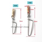 10pcs lot Fishing Snap Swivels With Interlock Barrel Swivel Connector Solid Ring