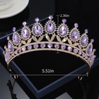 Wedding Bridal Princess Crystal Prom Hair Tiara Crown Veil Headband With Comb