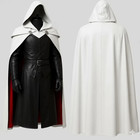 Medieval Genuine Leather Hooded Cloak     Larp  Cosplay   Renaissance Costume