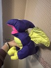 Vintage 1992 Puffalump Dinosaur Purple Fisher Price Plush Pterodactyl Roars