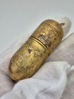 Vintage Pin Cushion Brass Ussr Soviet Pencil Case For Sewing Needles Tool Device