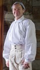 18th Century Men   s Work Shirt - Colonial White Cotton Smock - Revolutionary War