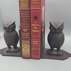 Cast Iron Standing Owl Book Ends Set Of 2 Owls Bookends Art Book