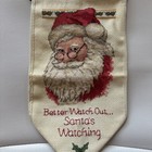 Better Watch Out   santa s Watching Christmas Counted Cross Stitch Wall Hanging