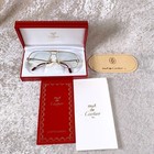 Vintage Cartier Eyeglasses Tank Silver Frame 59-12-135 With Case