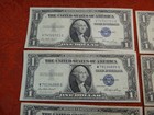 Lot B 8x One Dollar  1 United States Silver Certificate Notes 1935 X6   1957 X2