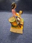 Antique Porcelain Match Striker With Bird Hunter With Dog 