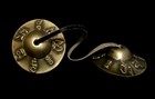 Vintage Heavy Brass Tibetan Buddhist Tingsha Bells Cymbals Healing Meditation