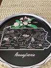 Vintage 11  Metal State Souvenir Plate -  Pennsylvania