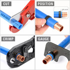 Iwiss   Pex Crimp Combo Tool For 1 2 In  3 4 In 