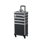 4 In 1 Pro Aluminum Rolling Makeup Case Salon Cosmetic Organizer Trolley Us