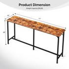 71  Brown Bar Table  209lb Capacity  Mdf Top   Metal Frame  Pub Height