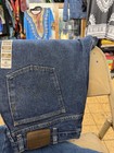 Wrangler Men Blue Denim Jeans Relaxed Fit Cotton Mid Rise Zip 5-pocket