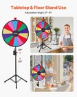 Vevor 24 In Spinning Prize Wheel With Tripod Adjustable Height 14 Slots Roulette