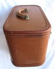 Vintage Skyway Brand Brown Train Travel Cosmetic Make-up Case