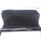 Vintage Chunn 43  Rue Richer Paris - France Black Beaded Purse Handbag