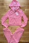 New  Juicy Couture Towel Terry Juicy Logo Tracksuit Set In Flamingo Pink Size S