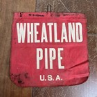 Vintage Wheatland Pipe U s a  Red Safety Flag Cotton 12 X 12 Inches Decor