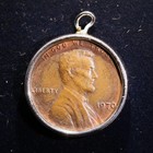 Sterling Silver Encased capped 1970 Lincoln Cent - Keep Me And Never Go Broke