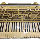 Carmen Vintage Piano Accordion Yellow Art Deco Case Needs Tuning Repair Project