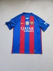 16 17 Barcelona Suarez Soccer Jersey Football Shirt Uraguay  m    authentic  