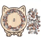 135-piece Morandi-colored Cat Shaped Wooden Jigsaw Puzzle 135-piece Cat Shaped